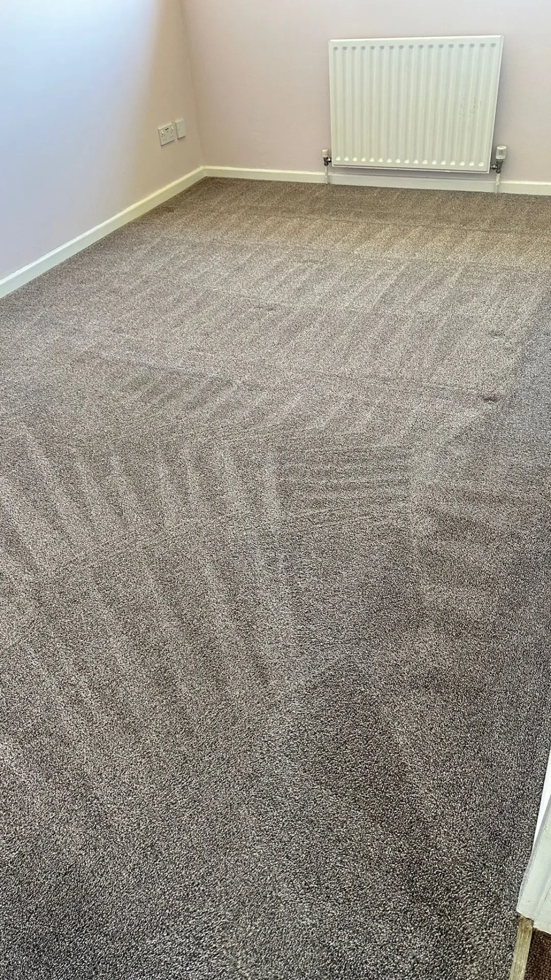Bedroom carpet groomed